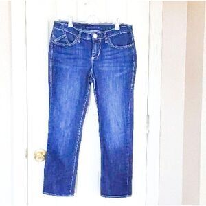 Rock & Republic Womens Pants Blue M Kendall Capri Jeans 8